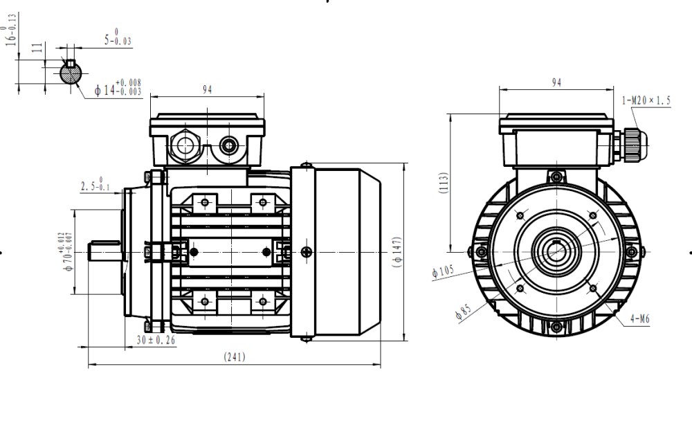 Tec Three Phase V Electric Motor Kw Pole Rpm With Face