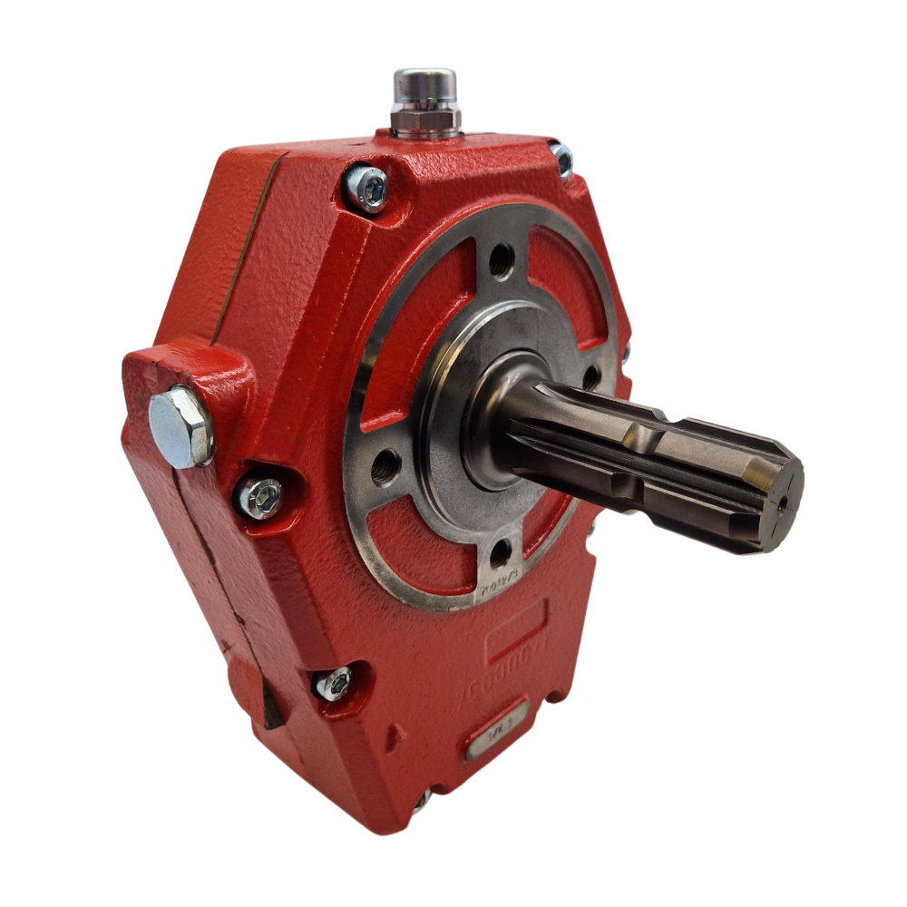Hydraulic Series 70012 Cast Iron PTO Gearbox, Group 3, Male Shaft, Ratio 2.5:1