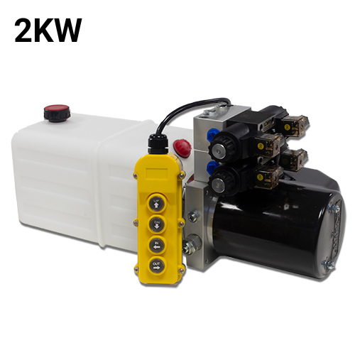 Flowfit 24V DC Double Acting, Double Solenoid Hydraulic Power pack 2KW with 4.5L Tank