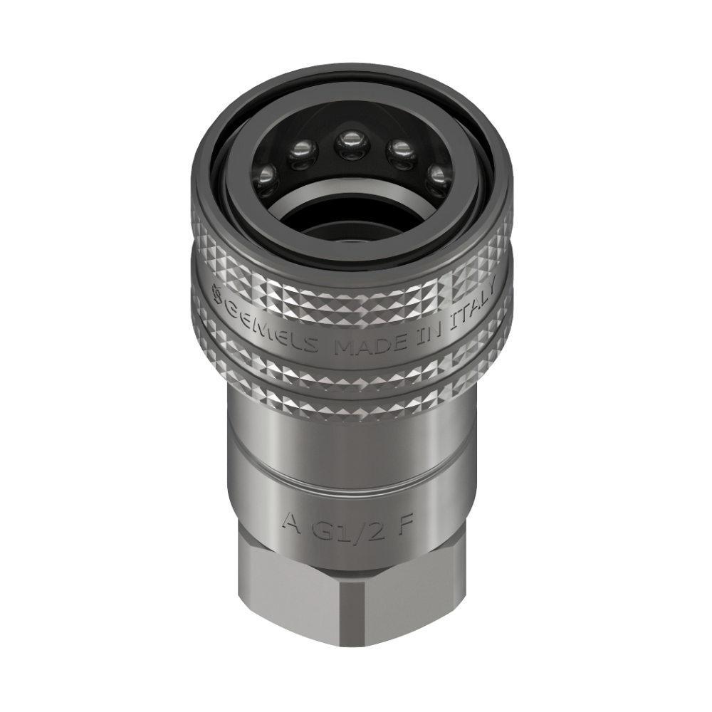 Gemels, Hydraulic ISO A Quick Release Coupling, Female, 1/4" BSP