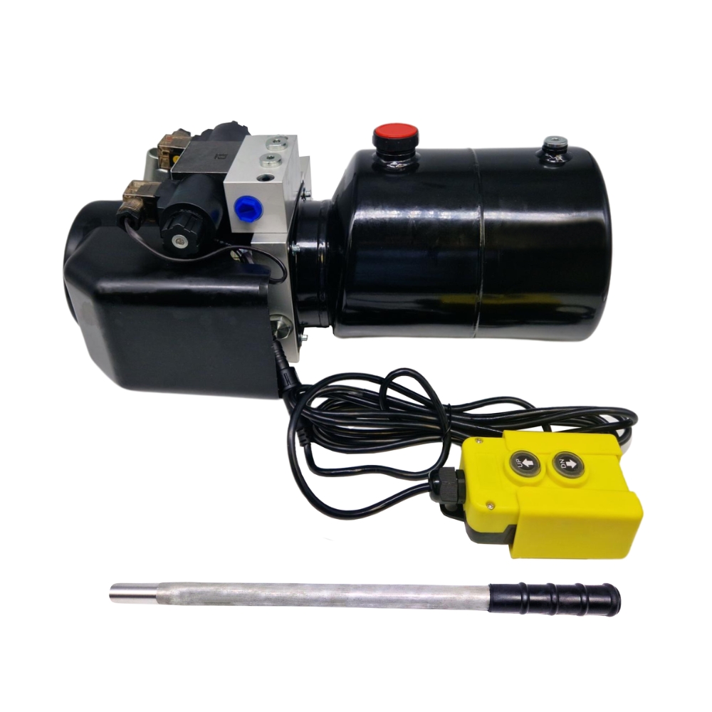 Flowfit 48V DC Double Acting Hydraulic Power Pack 1.6KW with 4L Steel Tank & Back Up Hand Pump