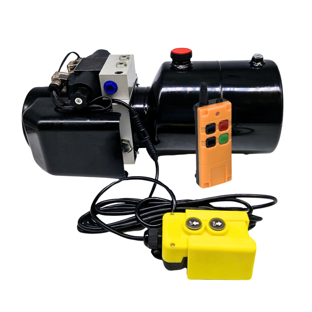 Flowfit 48V DC Double Acting Hydraulic Power Pack 1.6KW with 4L Steel Tank & Wireless Remote