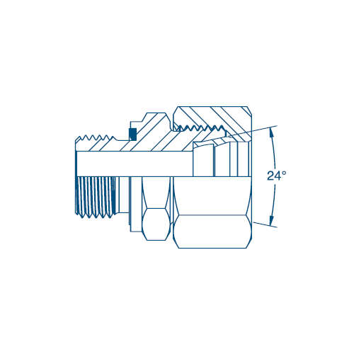 M12 6L X 1 8 BSP Captive Seal 3869 M M Complete Hydraulic Adaptor