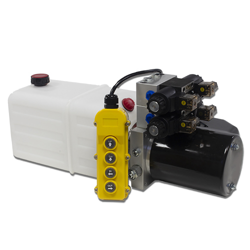 24V DC Double Acting, Double Solenoid Hydraulic Power pack with 4.5L Tank 1.6KW