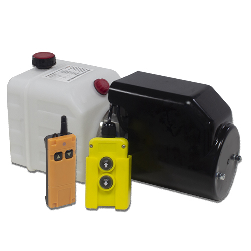 12V DC Single Acting Hydraulic Power pack with 4.5L Tank & Wireless Remote 1.6KW