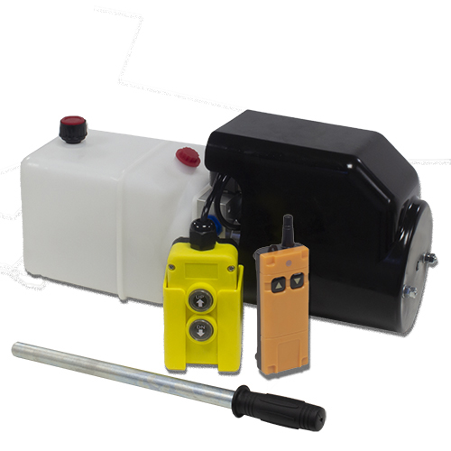 48V DC Single Acting Hydraulic Power pack with 1.5L Tank, Back Up Hand Pump & Wireless Remote 1.6KW