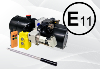 What does E11 Certification entail, and how does it benefit a hydraulic power pack?