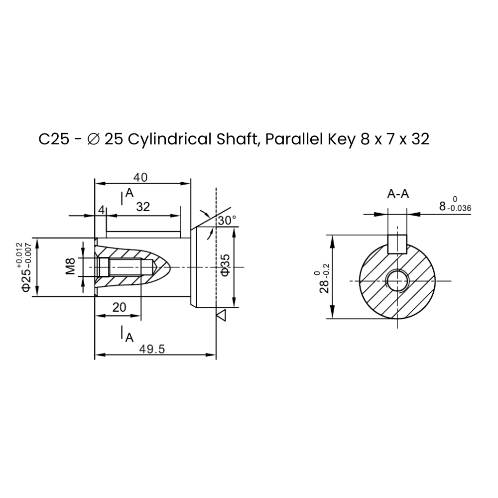 Flowfit Hydraulic Motor 200,0 cc/rev Magneto Mounting Flange 25mm Parallel Keyed Shaft