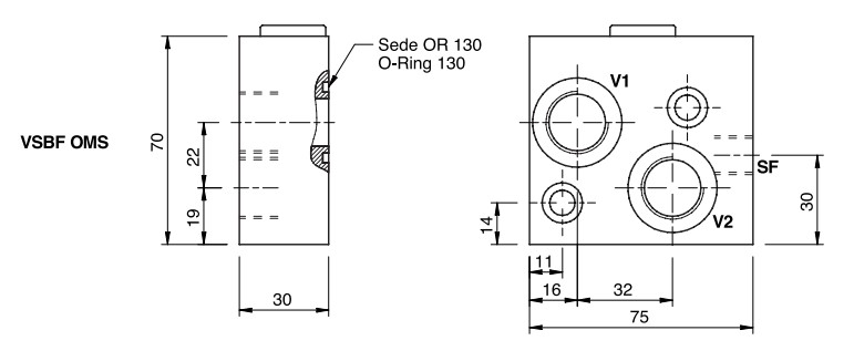 Hydraulic Brake Release Valve, For OMS Danfoss Motors, VSBF 1/2 OMS