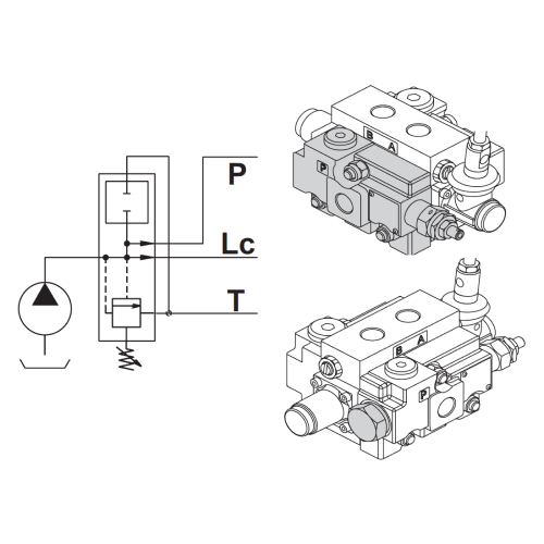 Q80 1/2 Top/Side Ported Inlet c/w Relief & Predrilled for Solenoid Unloader