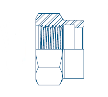 1/8 BSP Crimp Nut Hydraulic Adaptor