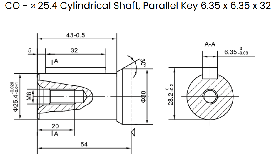 FFPRM-CO-SHAFT-25.4