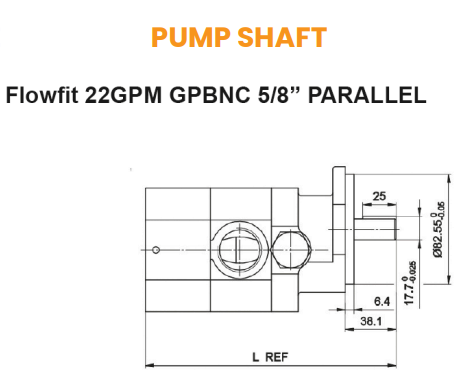 Petrol Engine Drive Coupling, Pump Half, for 22GPM 2 Bolt Hi-Lo Pump, To Suit 1 Engine Shaft