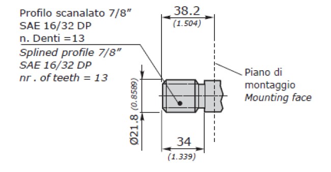 Galtech Hydraulic Gear Pump, Gp3, 19.3CC, Clockwise, 51mm Inlet & 40mm Outlet Flanged Ports, SAEB 2Bolt 13Tooth