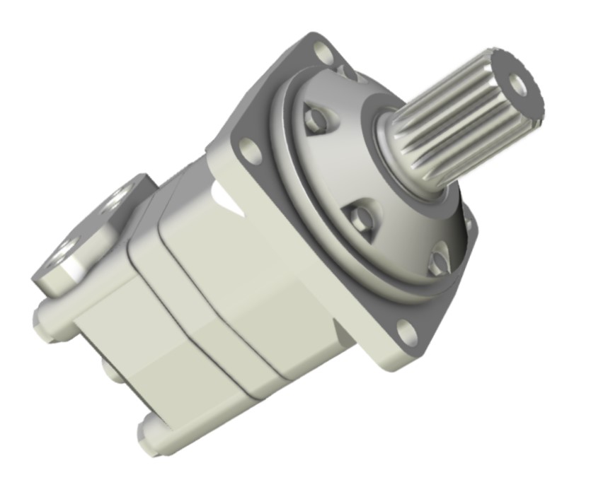 MTS series hydraulic motor, 315 cc/rev, external spline ANS B92.1