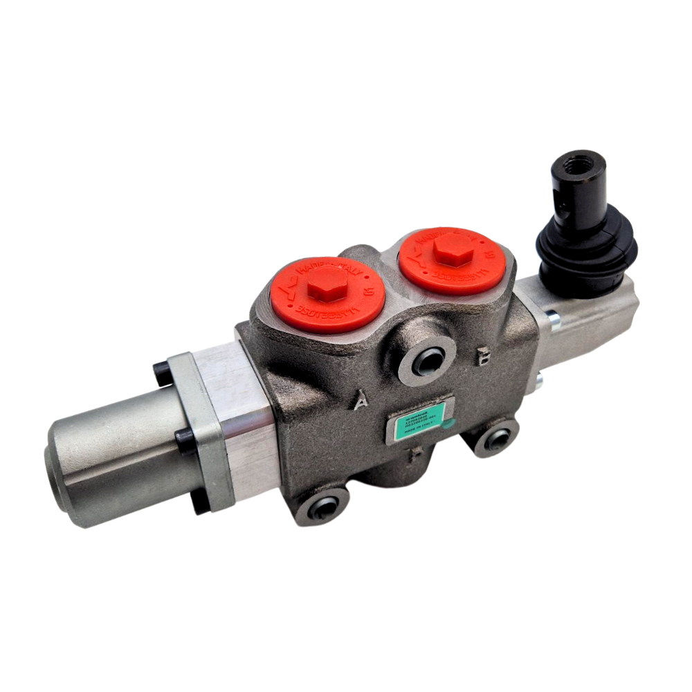 Walvoil, DF25/3B12L, 3 Way, 1" Closed Centre, Detent, Lever Control Manual Spool Diverter Valve