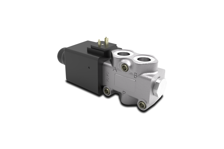 Walvoil 3 Port 12V DC Solenoid Operated Diverter 1/2" BSP