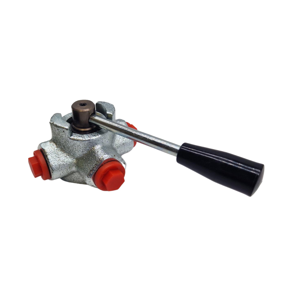 Walvoil, DHZ5/3B, 3 Way 3/8" Closed Centre, Galvanized Manual Rotary Control Diverter Valve