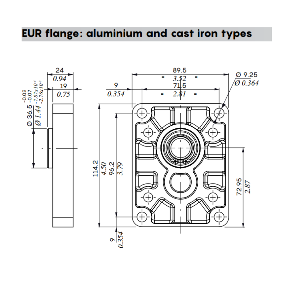 Walvoil 2XPW Hydraulic Cast Iron Gear Pump, Group 2, 26.4CC, Clockwise, 1" BSP Inlet & 1/2" BSP Outlet, EU 4 Bolt 1/8 Taper Walvoil 2XPW Hydraulic Cast Iron Gear Pump, Group 2, 26.4CC, Clockwise, 1" BSP Inlet & 1/2" BSP Outlet, EU 4 Bolt 1/8 Taper