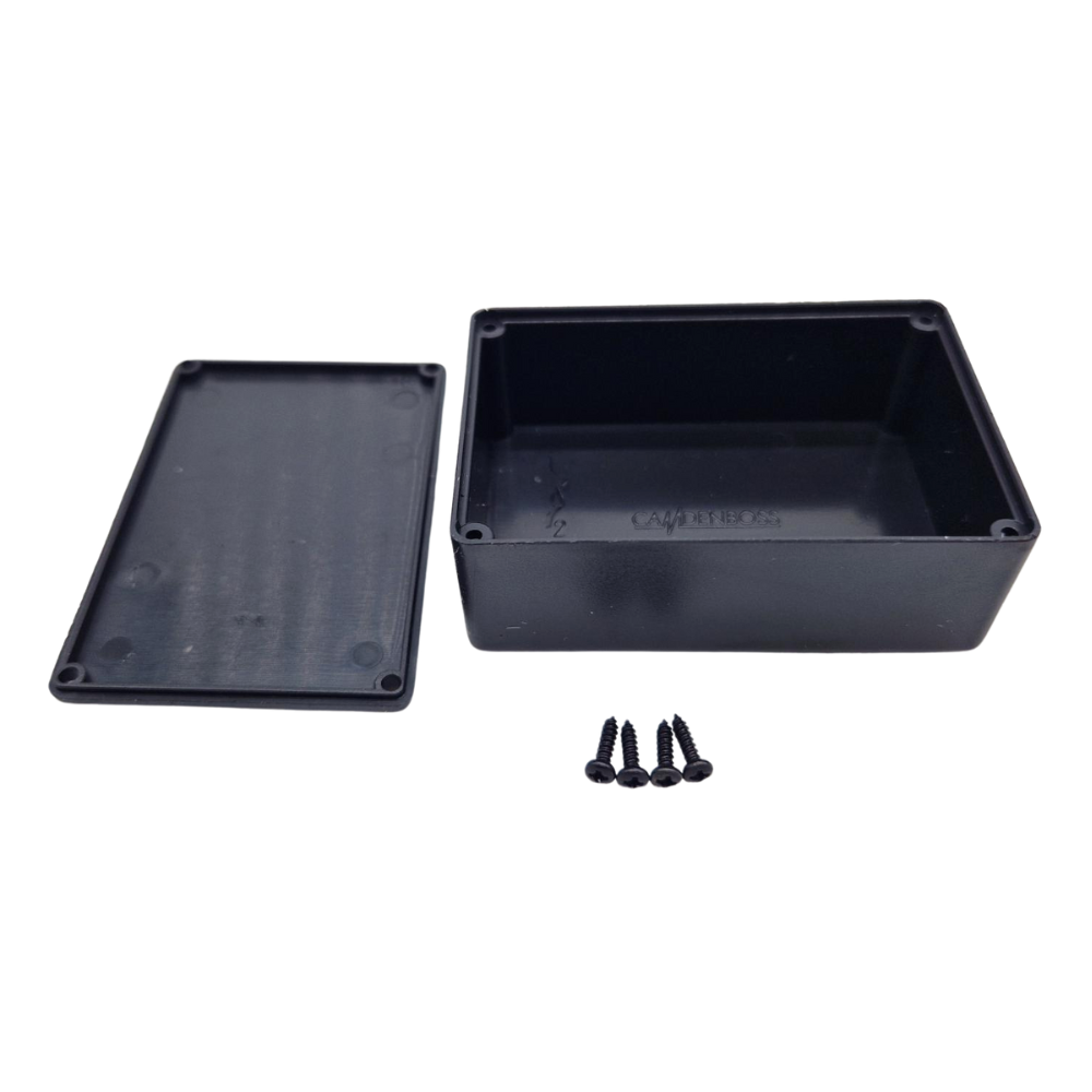 Black ABS Potting Box With Lid, 64 x 44 x 25mm