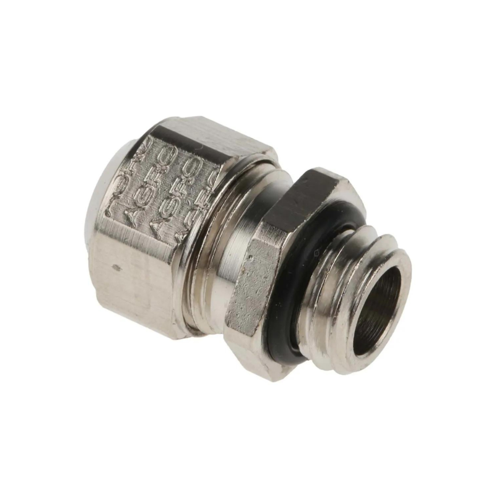 Nickel Plated Brass Cable Gland, M10 Thread, 4mm Min, 6mm Max, IP68, IP69K