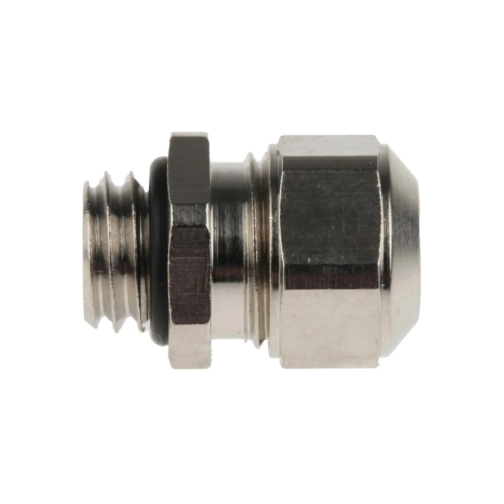 Nickel Plated Brass Cable Gland, M10 Thread, 4mm Min, 6mm Max, IP68, IP69K