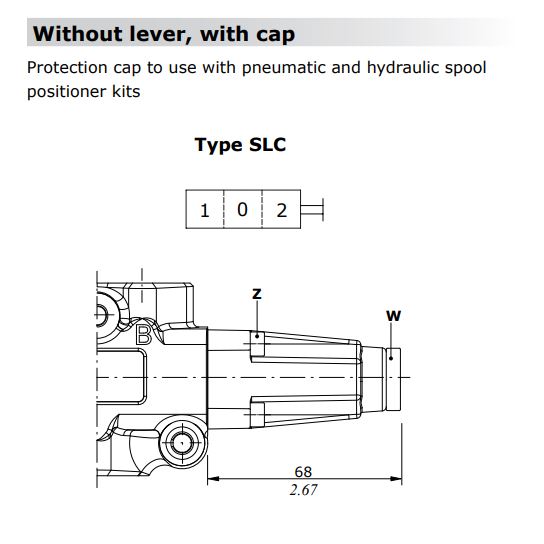 Walvoil, DF5, Without Lever Pivot Box, With Cap, Type SLC