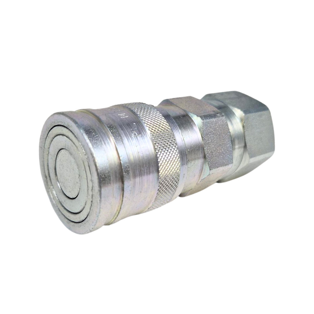 Hydraulic Female Flat Face Quick Release Coupling, DN08, 3/4" BSP	