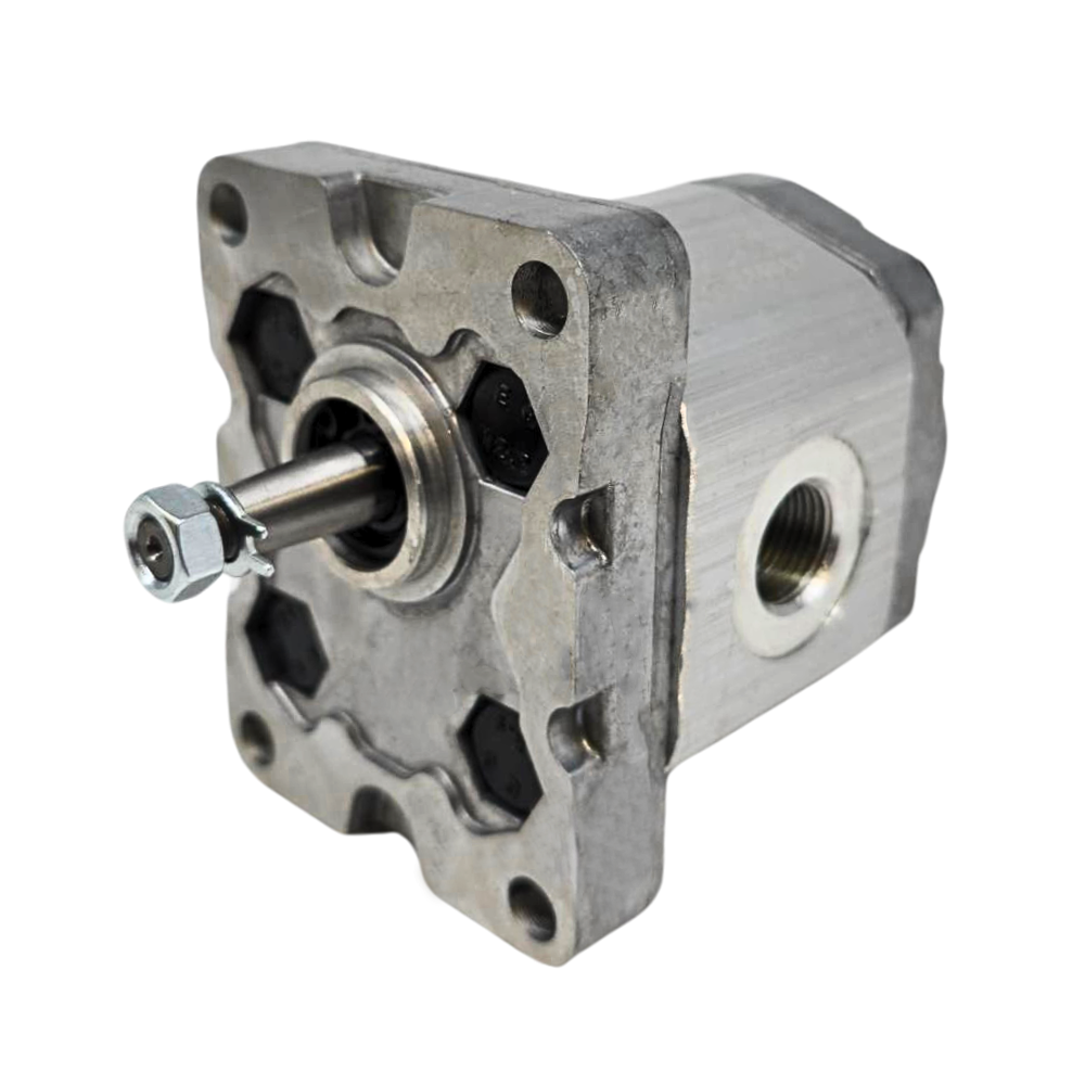 Flowfit Hydraulic Gear Pump, GP1, 1.1CC, Clockwise 3/8" Inlet & 3/8" Outlet BSP Ports, 4 Bolt EU Flange