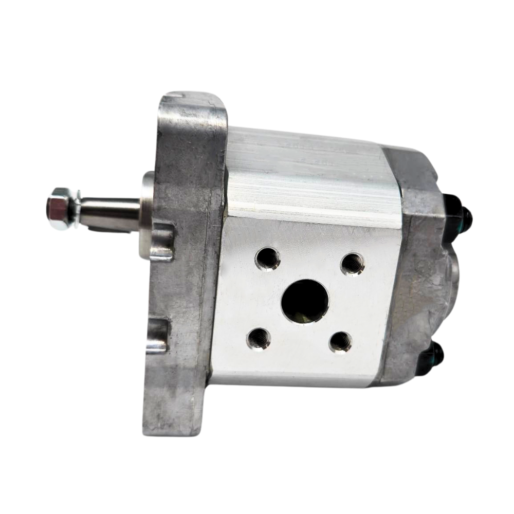 Flowfit Hydraulic Gear Pump, GP1, 3.7CC, Clockwise 30mm Inlet & 30mm SQ Outlet Flanged Ports, 4 Bolt EU Flange