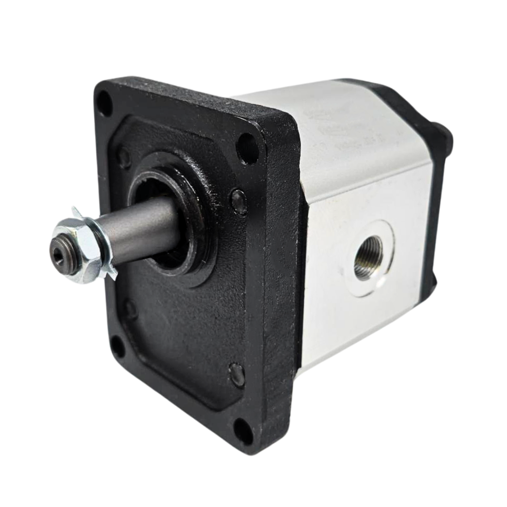 Flowfit Hydraulic Gear Pump, Group 2, 4.0CC, Clockwise 1/2" Inlet & 3/8" Outlet BSP Ports, 4 Bolt EU Flange