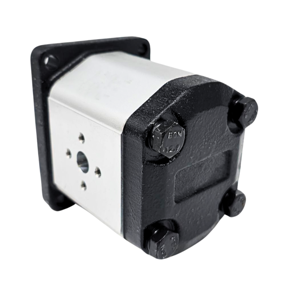 Flowfit Hydraulic Gear Pump, Group 2, 4.0CC, Clockwise 30mm Inlet x 30mm Outlet Flanged Ports, 4 Bolt EU Flange