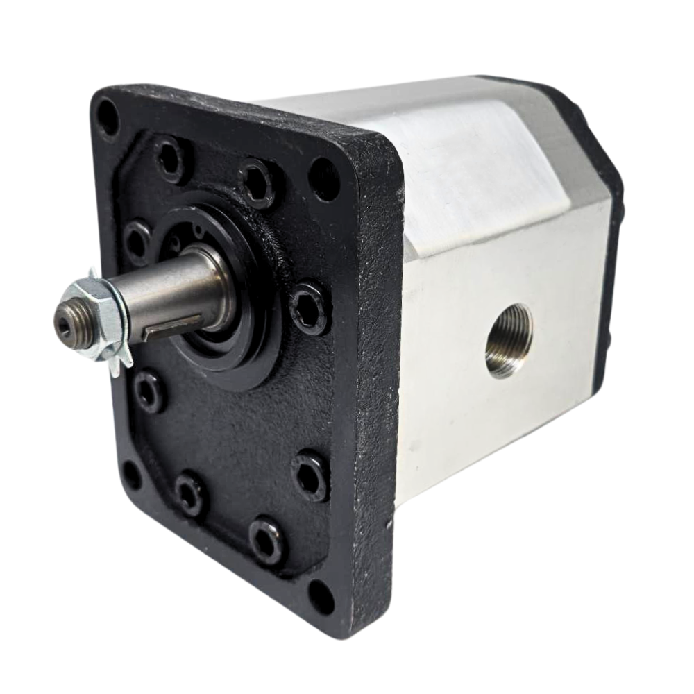 Flowfit Hydraulic Gear Pump, Group 3, Clockwise 25CC, 1" Inlet & 3/4" Outlet BSP Ports, 4 Bolt EU Flange