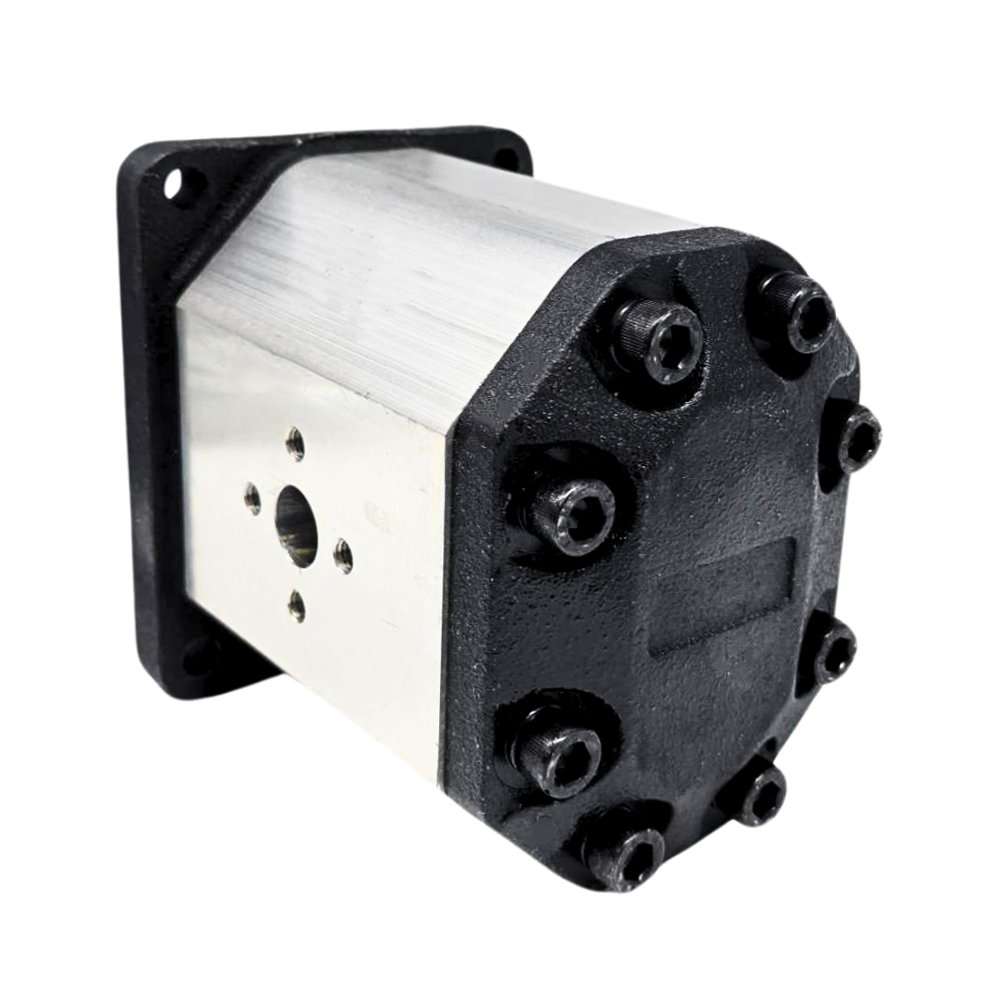 Flowfit Hydraulic Gear Pump, Group 3, Clockwise 25CC, 51mm Inlet x 40mm Outlet Flanged Ports, 4 Bolt EU Flange