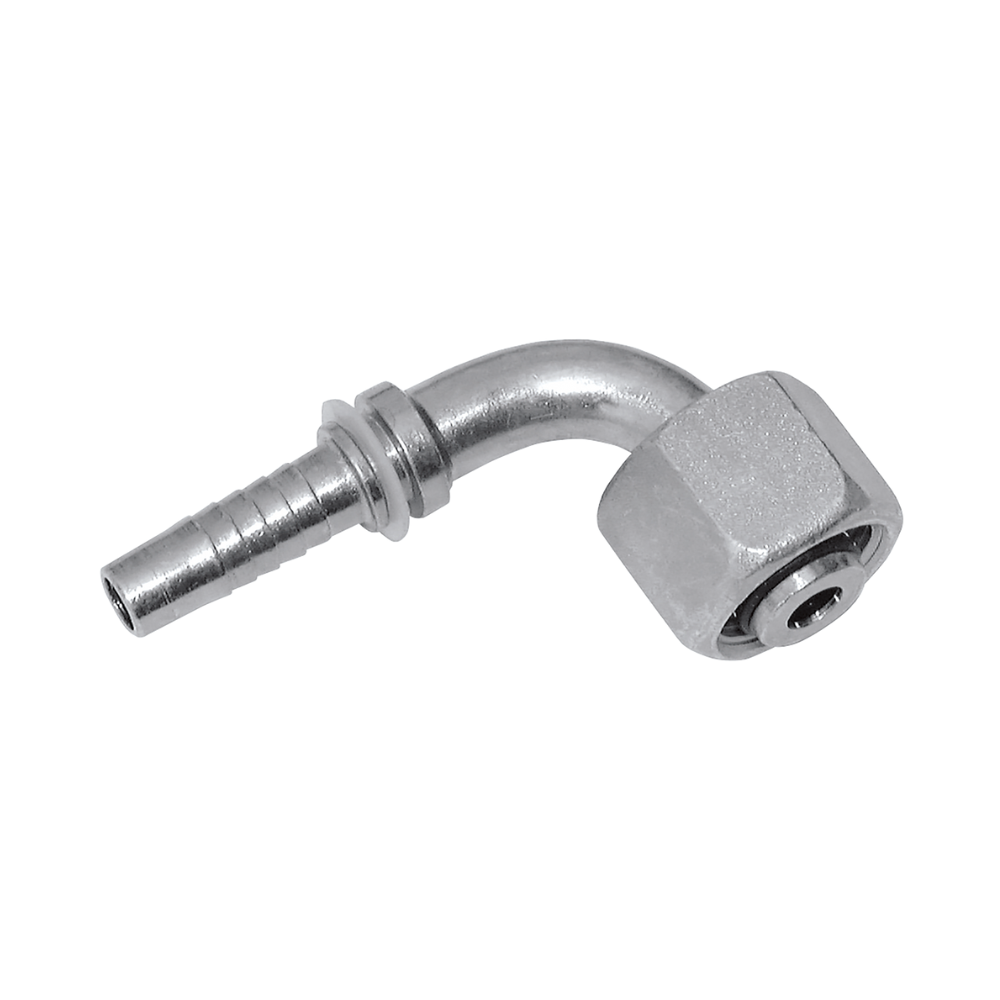 M18 x 1.5 Metric Female Heavy Duty 90° Swept Elbow, To Suit 1/4" Hose ID