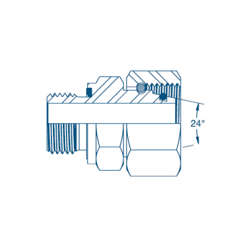 M14 Captive Seal 3869 x M16 (8S) DKO M/F - Complete Hydraulic Adaptor