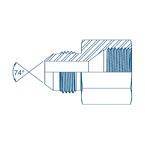 7/16 JIC x 9/16 JIC M/Fix Fem Ext Hydraulic Adaptor
