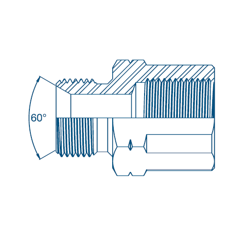 M12 1.5mm Pitch x 1/4 BSP M/Fix Fem Ext Hydraulic Adaptor