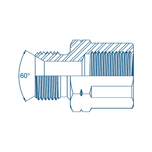 M12 x M12 M/Fix Fem Ext 1.5mm Pitch Hydraulic Adaptor