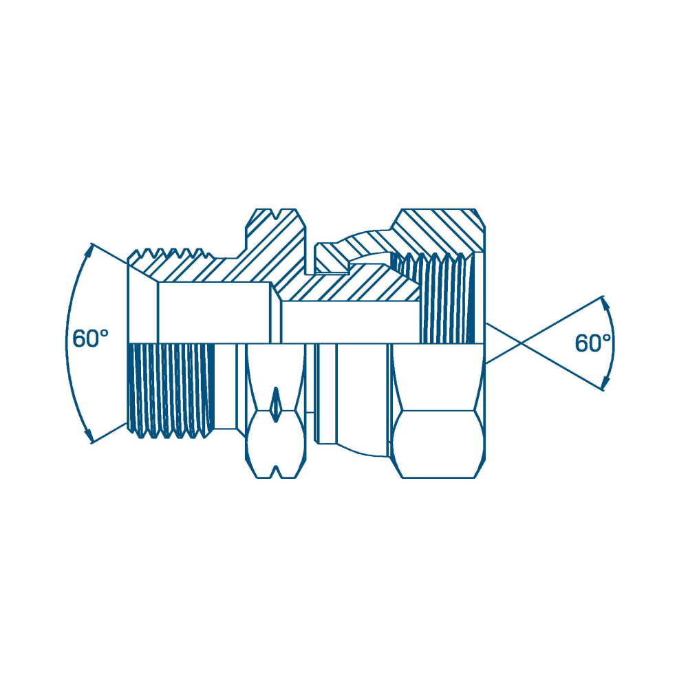 M12 1.5mm Pitch x 1/4 BSP M/F Hydraulic Adaptor