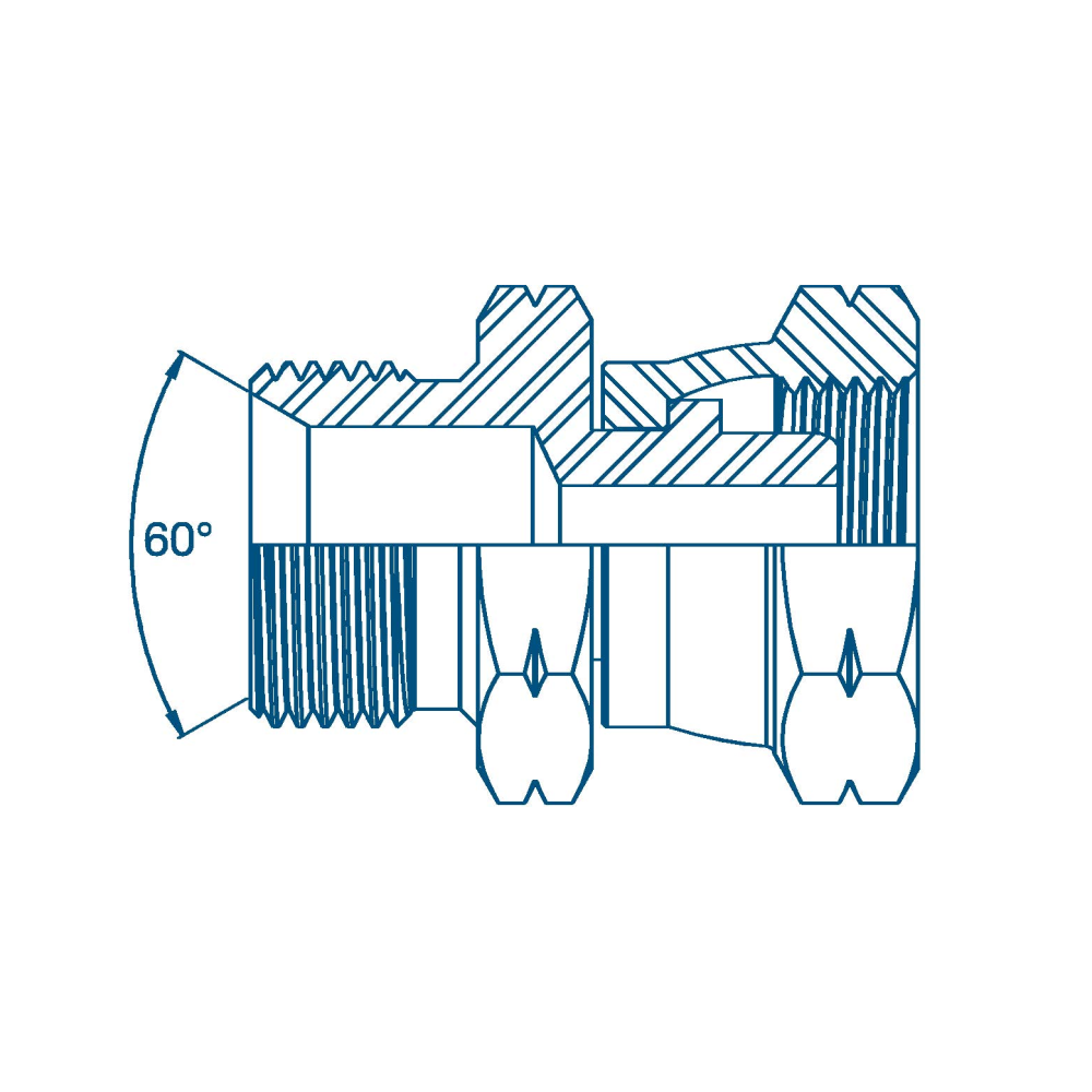 M12 x M12 M/F 1.5mm Pitch Hydraulic Adaptor