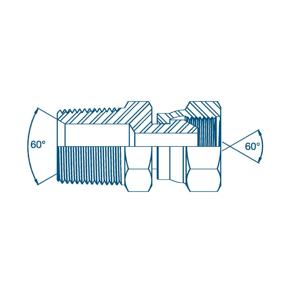 1/8 NPTF x 1/8 BSP M/F Hydraulic Adaptor