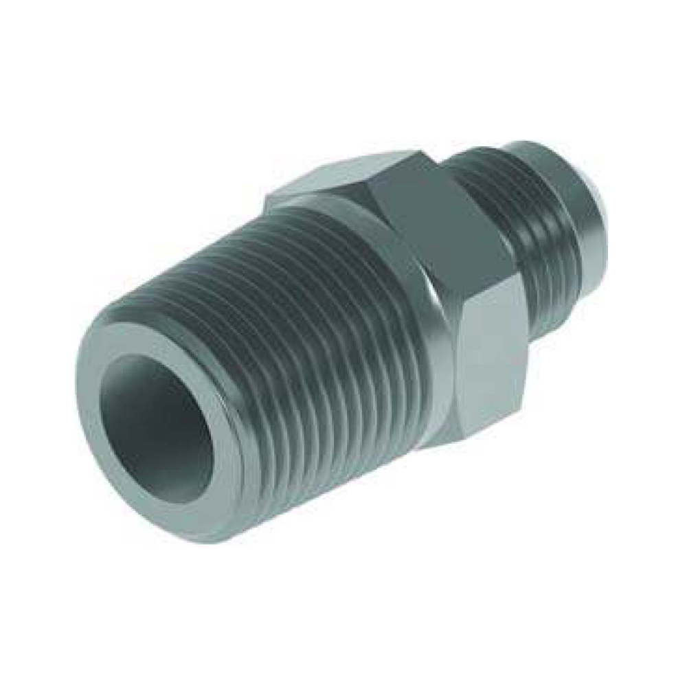 1/4 BSPT x 5/8 SAE 45° Ext Flare M/M Hydraulic Adaptor