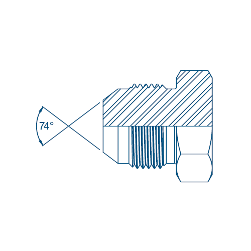 5/16 JIC Solid Plug Hydraulic Adaptor