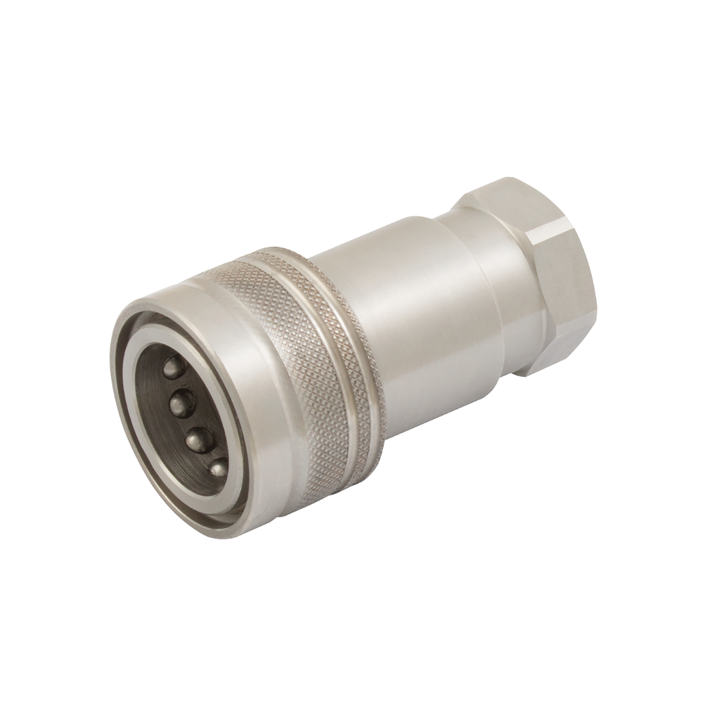 1/2" BSP Parallel Female Coupling ISO A, PAVX Series, 316 Stainless Steel