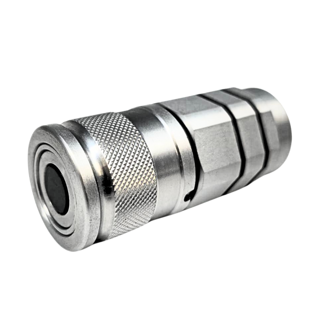 Hydraulic flat face quick release couplings Female 3/8" BSP, DN06, ISO 10, 350 Bar rated, 23 L/min