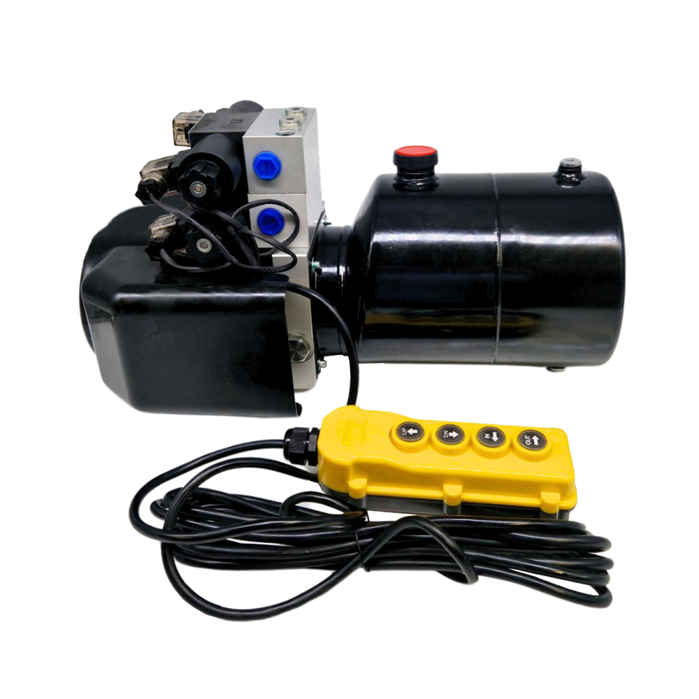 Flowfit 12V DC Double Acting, Double Solenoid Hydraulic Power Pack 1.6KW With 4L Steel Tank