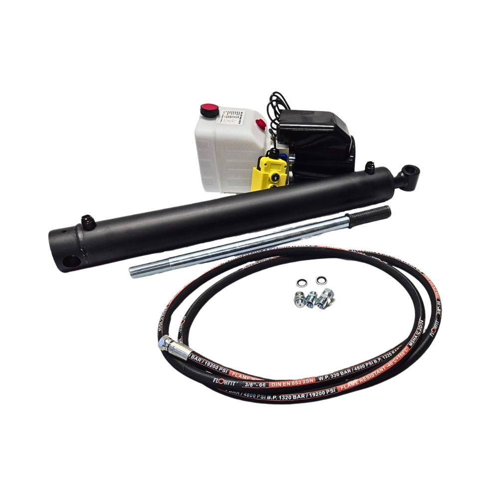 12V DC S/A Trailer Kit 2.5 Tonne, 400mm Stroke, Back Up Handpump