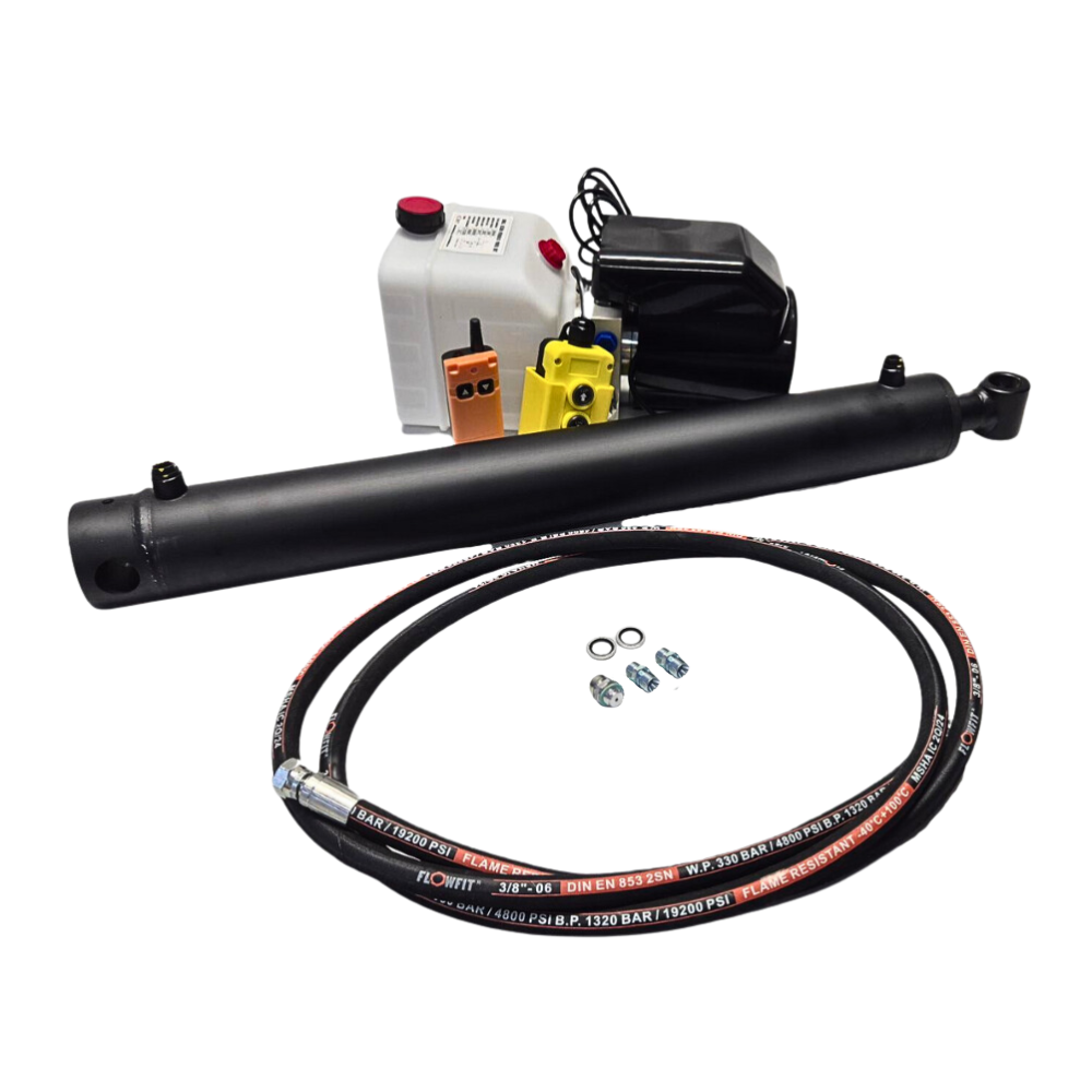 12V DC S/A Trailer Kit To Lift 2.5 Tonne, 400mm Stroke, Wireless Control