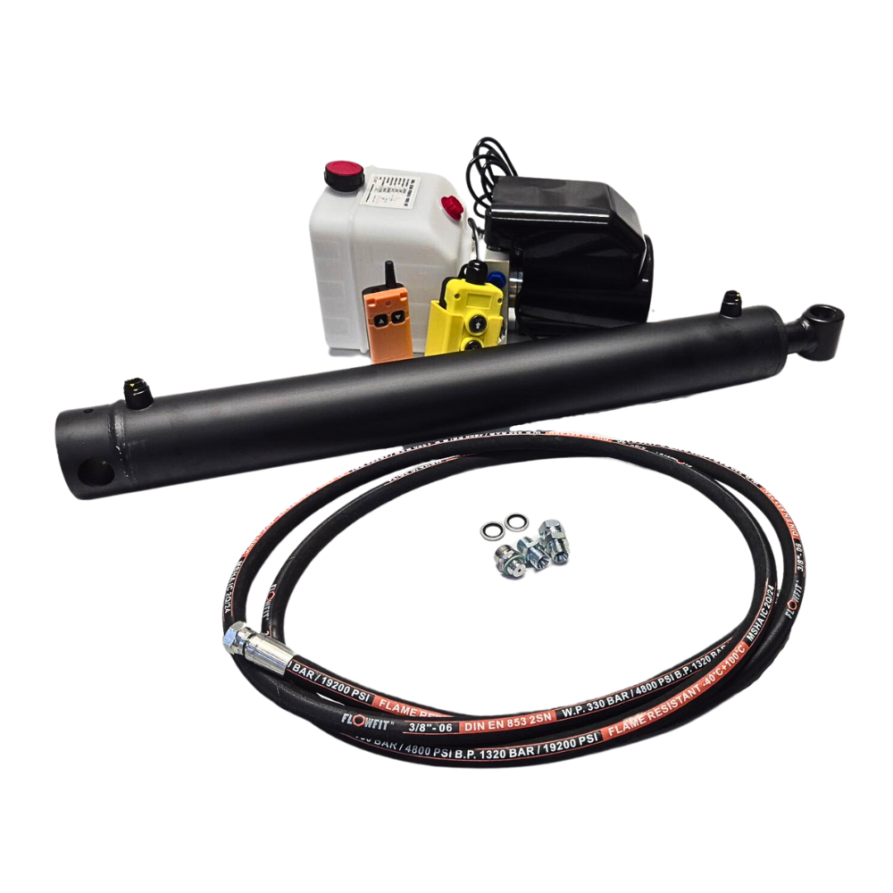 12V DC S/A Trailer Kit To Lift 2.5 Tonne, 400mm Stroke, Wireless Control